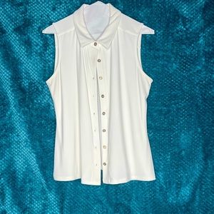 Clean white button up shirt